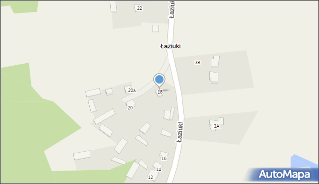 Łaziuki, Łaziuki, 18, mapa Łaziuki