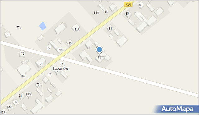 Łaznów, Łaznów, 81, mapa Łaznów