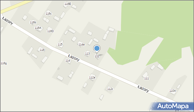 Łazory, Łazory, 112, mapa Łazory
