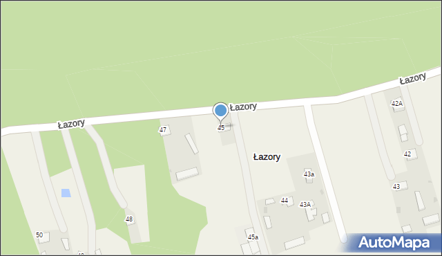 Łazory, Łazory, 45, mapa Łazory