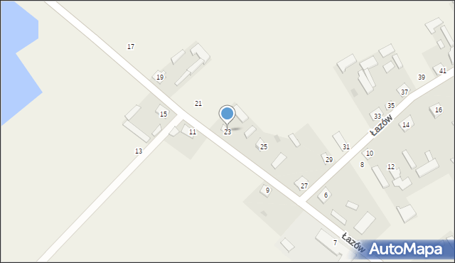 Łazów, Łazów, 23, mapa Łazów