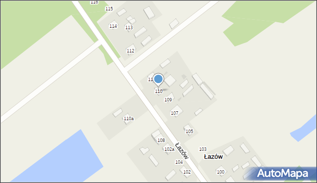 Łazów, Łazów, 110, mapa Łazów