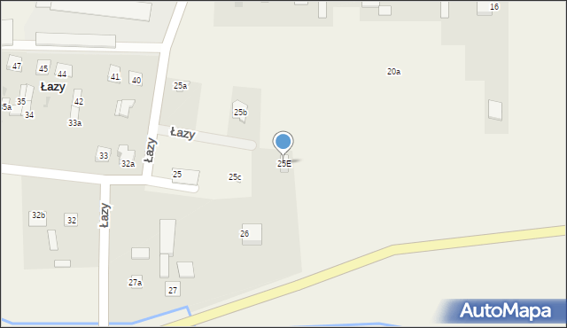 Łazy, Łazy, 25E, mapa Łazy