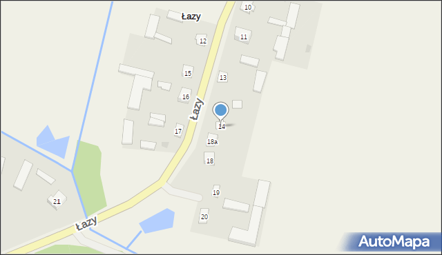 Łazy, Łazy, 14, mapa Łazy