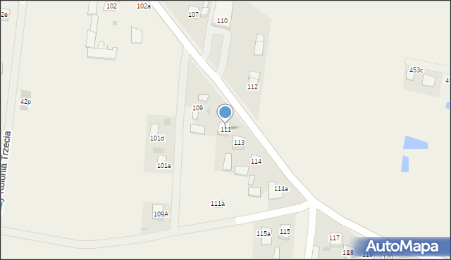 Łazy, Łazy, 111, mapa Łazy