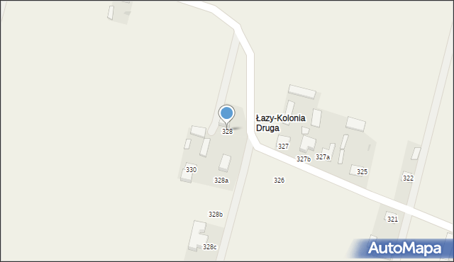 Łazy, Łazy, 328, mapa Łazy