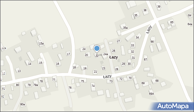 Łazy, Łazy, 22, mapa Łazy
