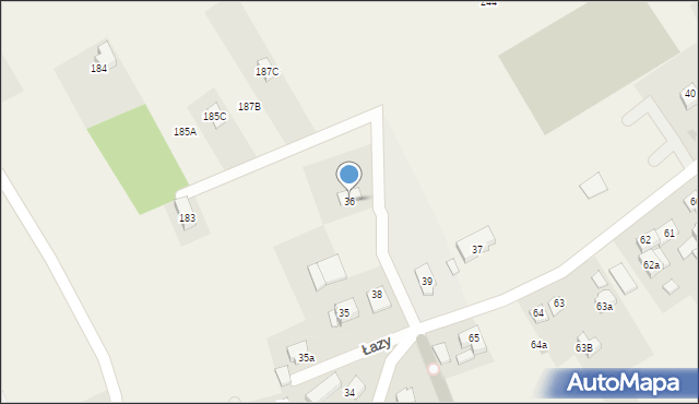 Łazy, Łazy, 36, mapa Łazy