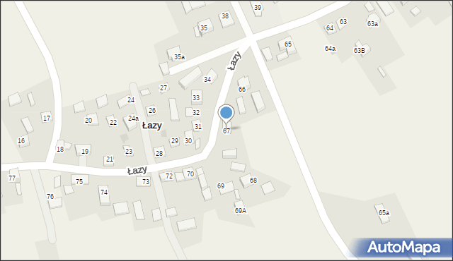 Łazy, Łazy, 67, mapa Łazy