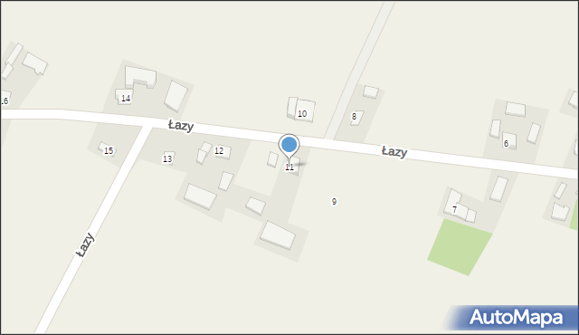 Łazy, Łazy, 11, mapa Łazy