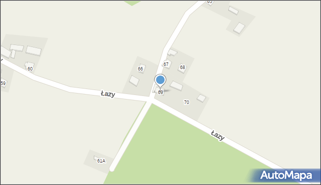 Łazy, Łazy, 69, mapa Łazy