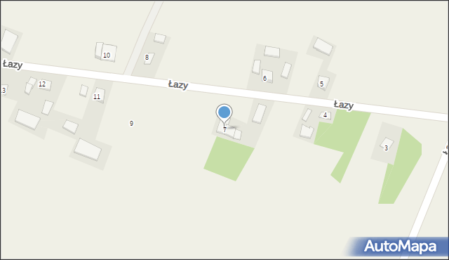 Łazy, Łazy, 7, mapa Łazy