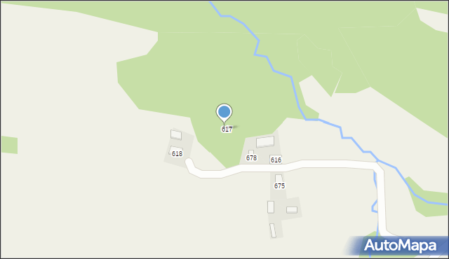 Łazy, Łazy, 617, mapa Łazy