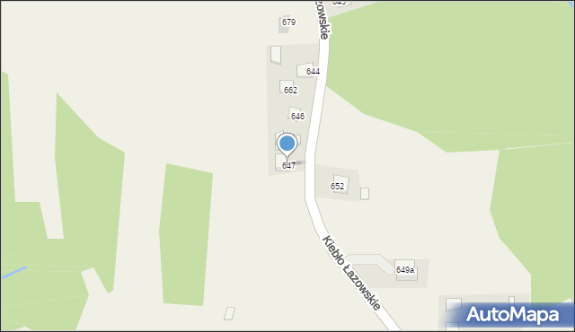 Łazy, Łazy, 647, mapa Łazy