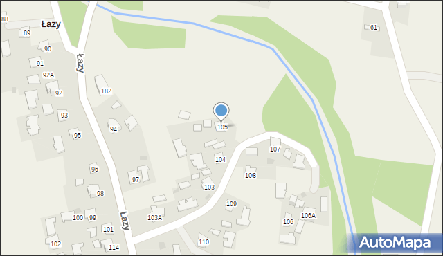 Łazy, Łazy, 105, mapa Łazy