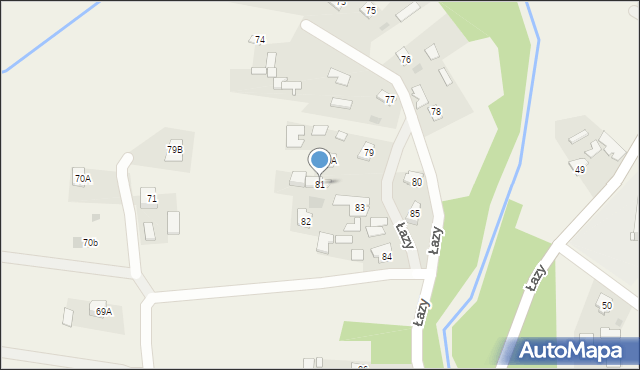 Łazy, Łazy, 81, mapa Łazy