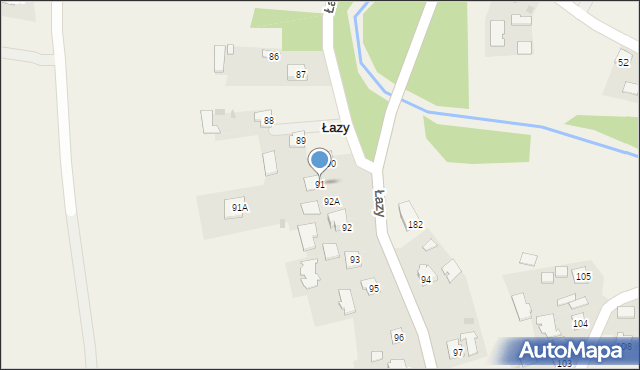 Łazy, Łazy, 91, mapa Łazy