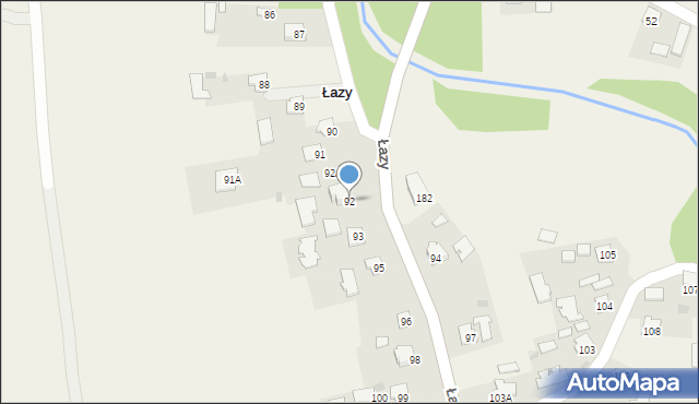 Łazy, Łazy, 92, mapa Łazy