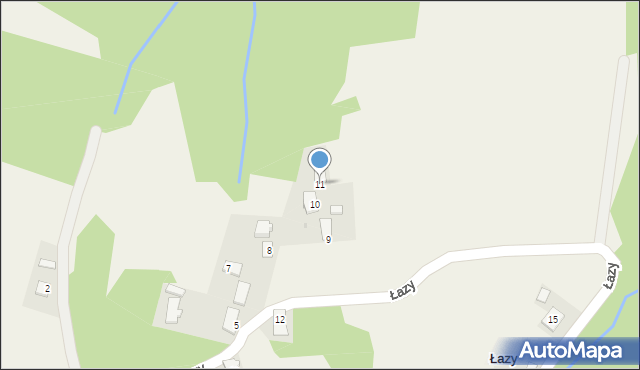 Łazy, Łazy, 11, mapa Łazy
