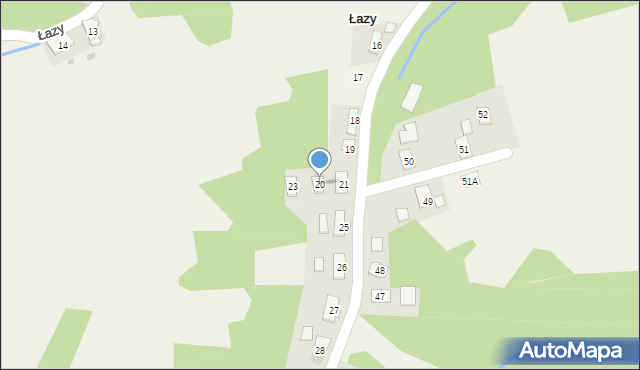 Łazy, Łazy, 20, mapa Łazy