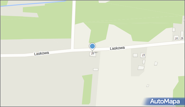 Łazy, Laskowa, 16, mapa Łazy