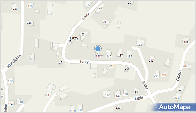 Łazy, Łazy, 141, mapa Łazy
