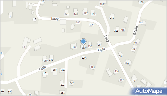 Łazy, Łazy, 142, mapa Łazy