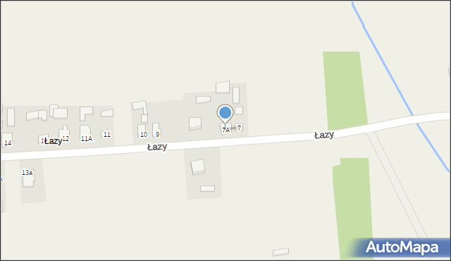 Łazy, Łazy, 7A, mapa Łazy