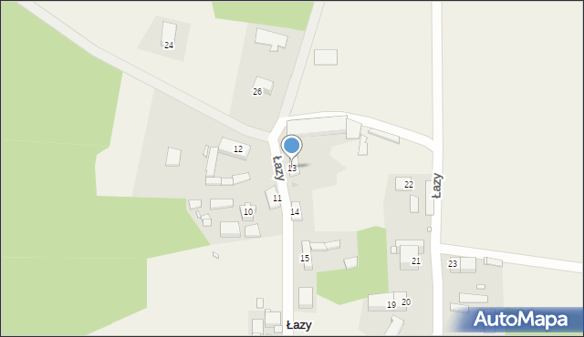 Łazy, Łazy, 13, mapa Łazy