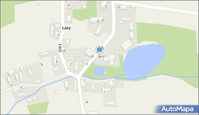 Łazy, Łazy, 25, mapa Łazy