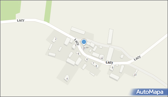 Łazy, Łazy, 13, mapa Łazy