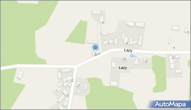 Łazy, Łazy, 10, mapa Łazy