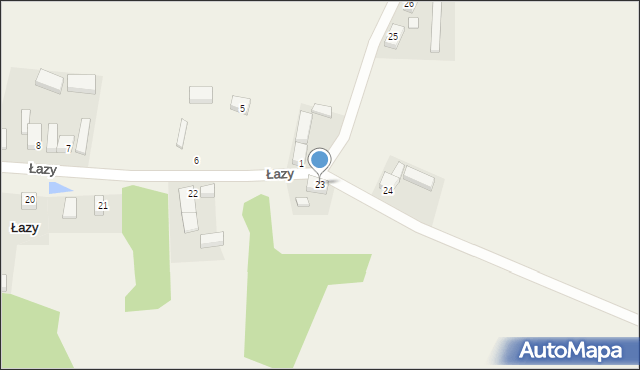 Łazy, Łazy, 23, mapa Łazy