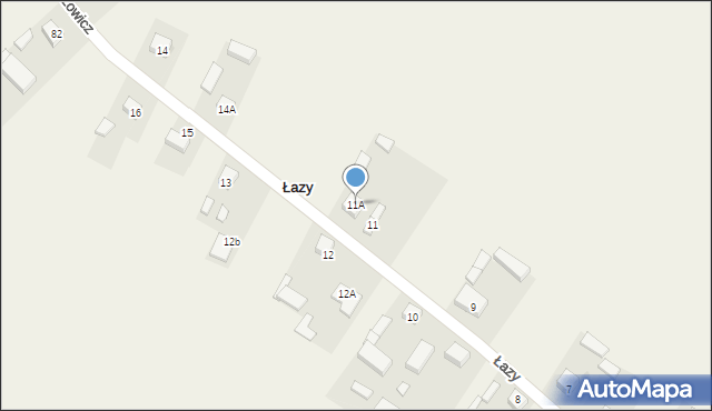 Łazy, Łazy, 11A, mapa Łazy