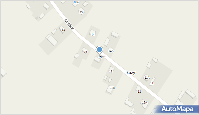 Łazy, Łazy, 15, mapa Łazy