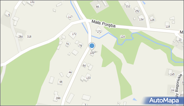 Łazy Biegonickie, Łazy Biegonickie, 122, mapa Łazy Biegonickie