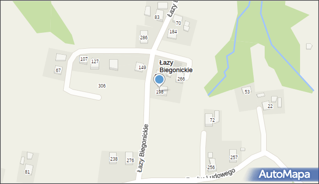 Łazy Biegonickie, Łazy Biegonickie, 198, mapa Łazy Biegonickie