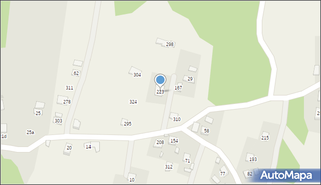 Łazy Biegonickie, Łazy Biegonickie, 223, mapa Łazy Biegonickie