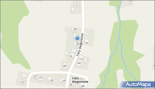 Łazy Biegonickie, Łazy Biegonickie, 237, mapa Łazy Biegonickie