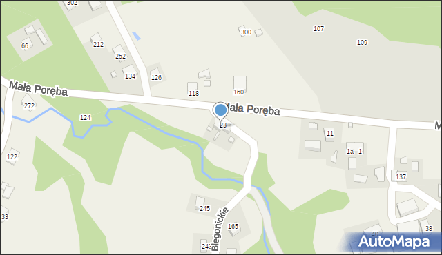 Łazy Biegonickie, Łazy Biegonickie, 23a, mapa Łazy Biegonickie