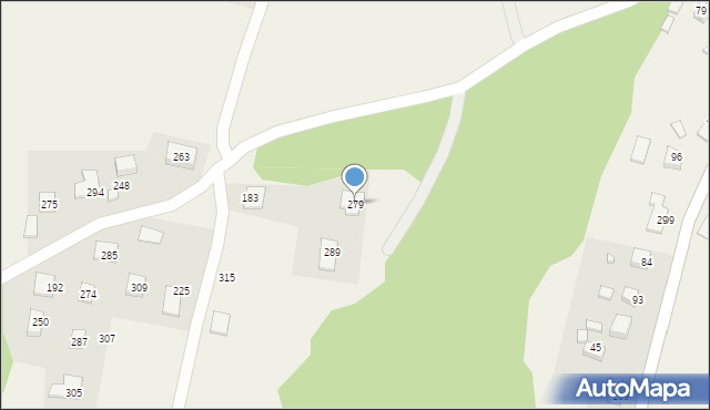 Łazy Biegonickie, Łazy Biegonickie, 279, mapa Łazy Biegonickie