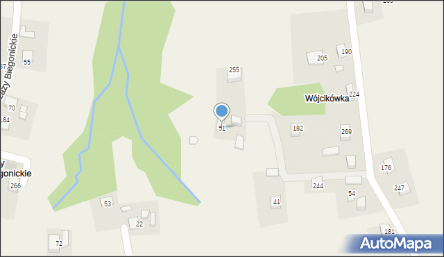 Łazy Biegonickie, Łazy Biegonickie, 51, mapa Łazy Biegonickie
