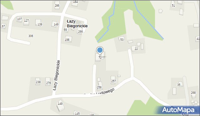 Łazy Biegonickie, Łazy Biegonickie, 72, mapa Łazy Biegonickie