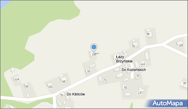 Łazy Brzyńskie, Łazy Brzyńskie, 145, mapa Łazy Brzyńskie