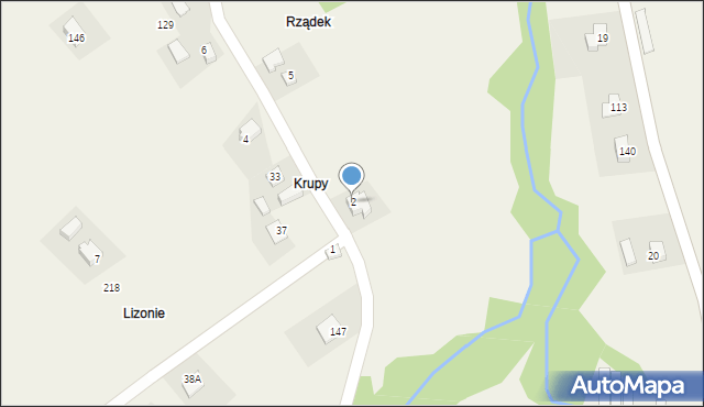 Łazy Brzyńskie, Łazy Brzyńskie, 2, mapa Łazy Brzyńskie