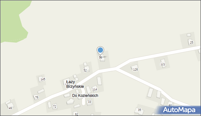 Łazy Brzyńskie, Łazy Brzyńskie, 56, mapa Łazy Brzyńskie