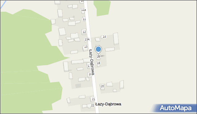 Łazy-Dąbrowa, Łazy-Dąbrowa, 16, mapa Łazy-Dąbrowa