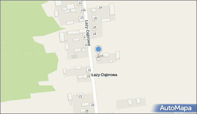 Łazy-Dąbrowa, Łazy-Dąbrowa, 20, mapa Łazy-Dąbrowa