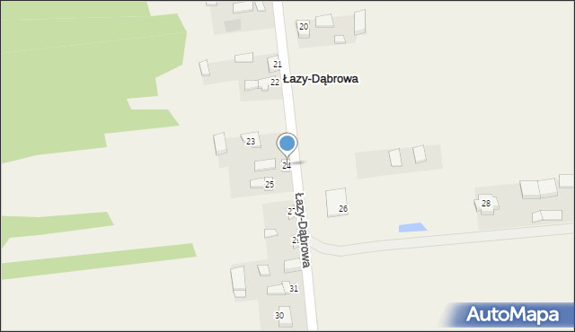 Łazy-Dąbrowa, Łazy-Dąbrowa, 24, mapa Łazy-Dąbrowa