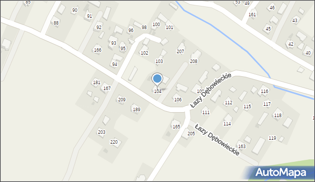 Łazy Dębowieckie, Łazy Dębowieckie, 104, mapa Łazy Dębowieckie